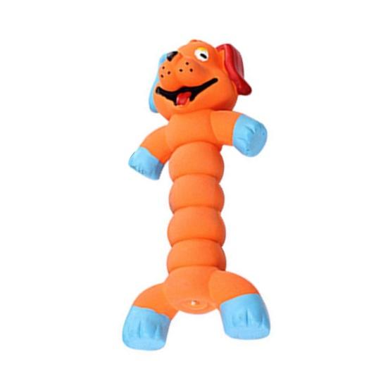 Собачья резиновая жевательная игрушка, милая форма животного, игрушка для прорезывания зубов щенка, пищащий жевательный мяч для собаки с текстурированной поверхностью для здоровья зубов, интерактивная тренировка, тревога