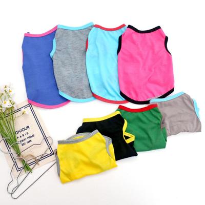 Жилет для питомца Защита от выпадения шерсти Защита от комаров Дышащая ткань Жилет для собаки Дизайн с цветными блоками Одежда для питомца