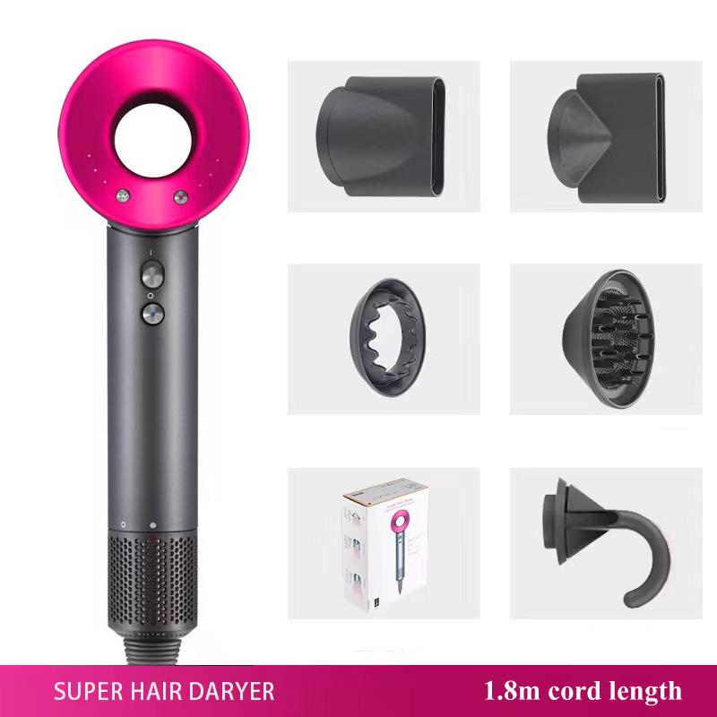 Профессиональный фен для волос без листьев, низкий уровень шума, постоянная температура, быстрая сушка, отрицательный уход за волосами, фен высокой мощности