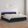 VidaXL Slat Bed Base with Mattress and LEDs, Upholstered Bed with Headboard, Double Bed, Adult Bedroom Bed, 3134183