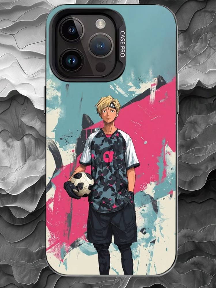 Чехол для телефона F-football для iPhone 17 16 15 14 13 12 11 Pro Max Plus Серебристый Матовый Черный Чехол