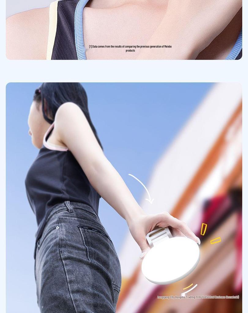 Портативный светодиодный заполняющий свет для мобильных телефонов - Идеально для прямых трансляций, макияжа, фотографии, селфи и студентов.