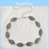 Classic Woman Metal Waist Chain With Embossed Pattern Casual Fashion Accessory