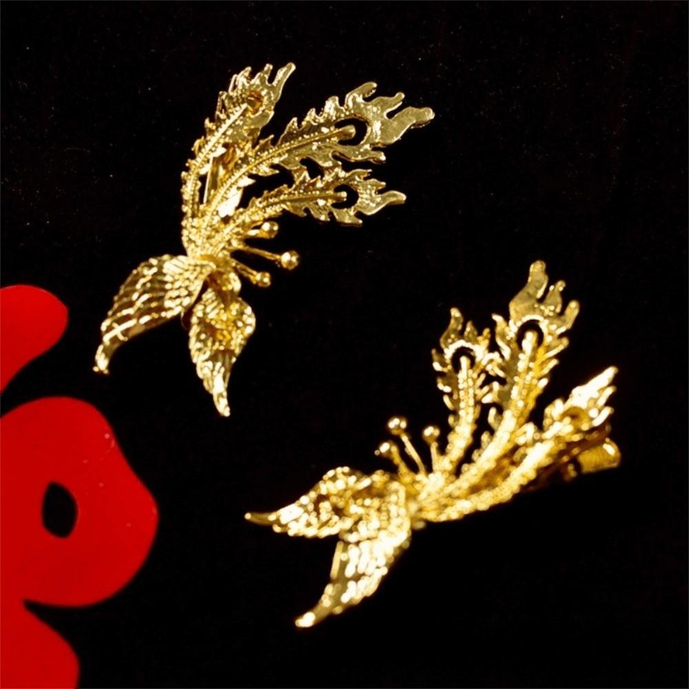 Ancient Style Phoenix Hairpin Set Zinc Zinc Alloy Bridal Hair Ornament Tassel Hairpins Hair Accessories