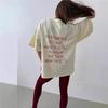 100% Cotton Oversized Casual Letter Print T-Shirt
