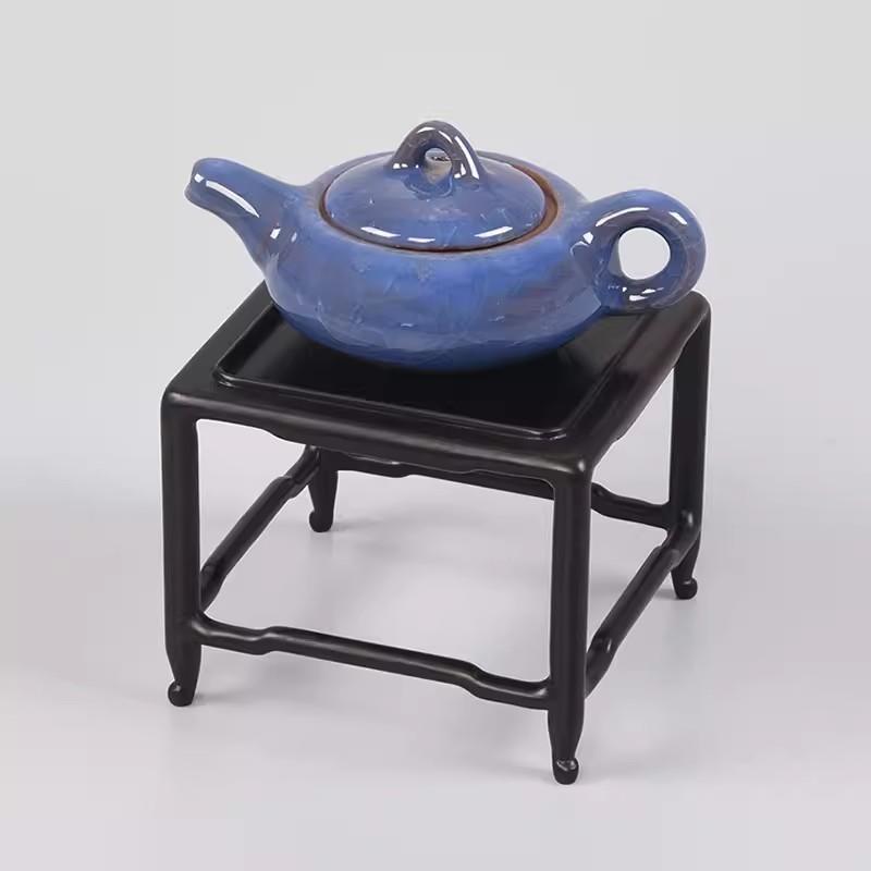 Rectangular Black Solid Wood Base, Fish Tank Vase, Bonsai, Strange Stone, Handicraft and Decoration