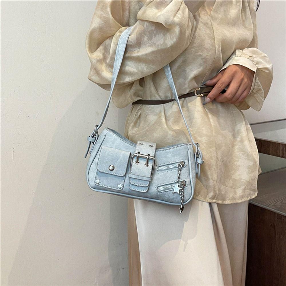 Star Spicy Girl Shoulder Bag Handbag Retro Crossbody Bag Portable Y2K Underarm Bag Shopping
