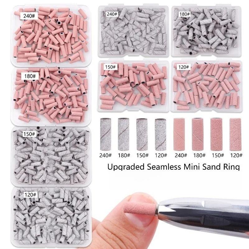 1MM Nail Mini Sanding Ring Bands Nail Art 111/111/181/111 Grit Small Sand Circle Sharp Sand Carving Removal Manicure Tool