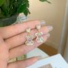 Серьги-медвежата с цирконами Легкая роскошь Корейский стиль Серьги-гвоздики в форме сердца Подарок