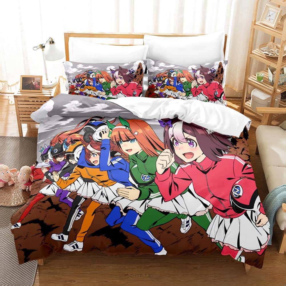 3D Kawii Girls Uma Musume Pretty Derby комплект постельного белья Single Twin Full Queen King Size комплект постельного белья для взрослых и детей, пододеяльники