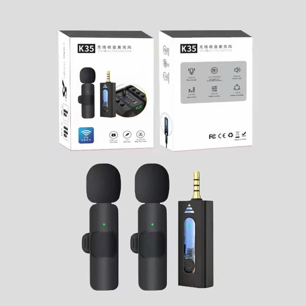 Беспроводной петличный микрофон K35 Bluetooth 5.3, всенаправленный, с шумоподавлением, профессиональный