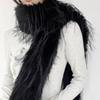 180cm Y2K Girl Scarf Party Ladies Tassels Scarves Fashionable Plush Long Strip Scarf  Outdoor