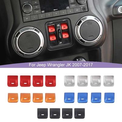 Кнопка управления окном автомобиля, декоративная наклейка, наклейка для Jeep Wrangler JK 2012-2017, аксессуары для интерьера из АБС-пластика