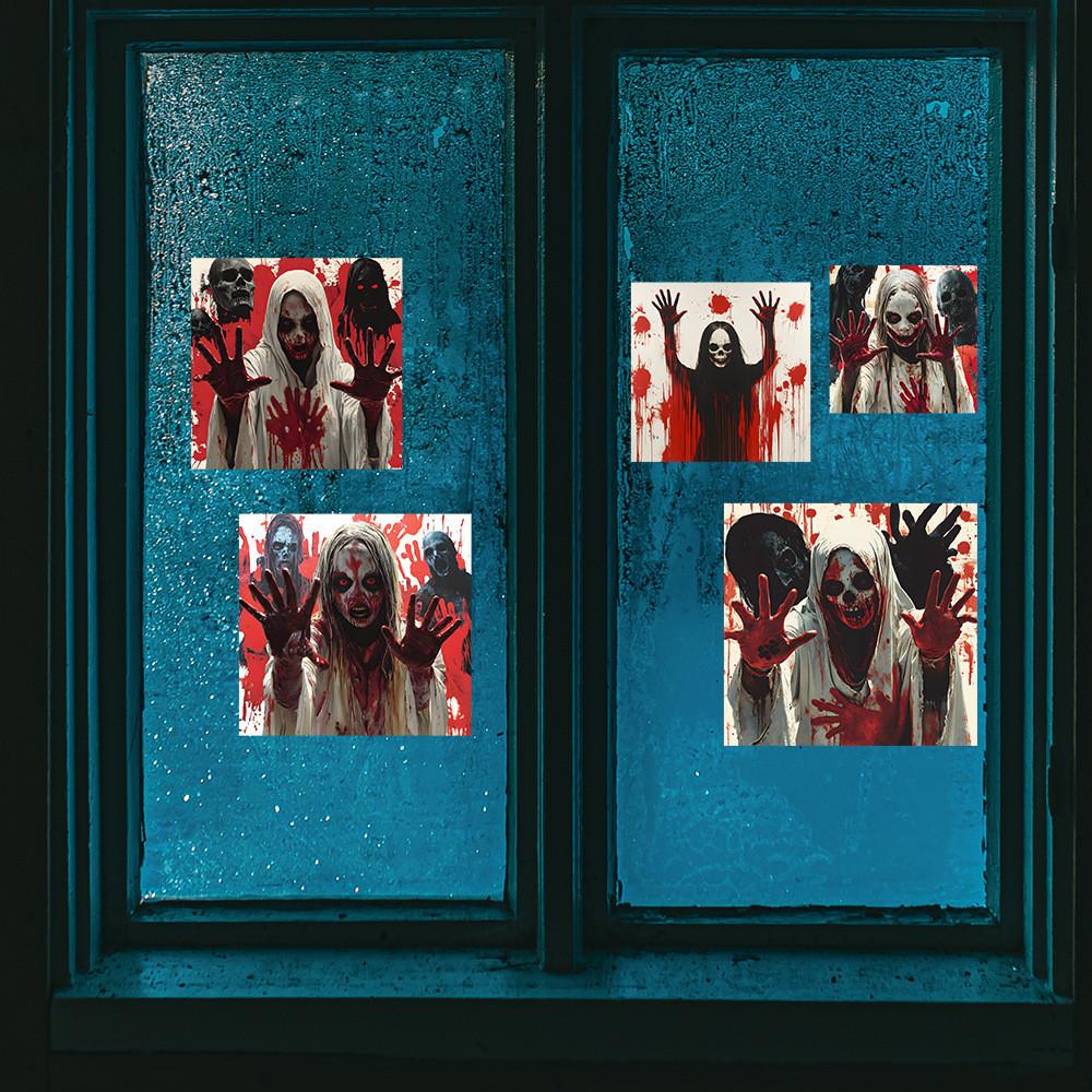 Оригинальность Хэллоуин Ужас Зомби Кровь Рука Настенная Паста Украшение Наклейка