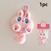 Cartoon Cat Plush Keychain Cute Toy Plush Stuffed Rabbit Doll Keyring Kawaii Soft Bear Pendant With Tail Backpack Decor