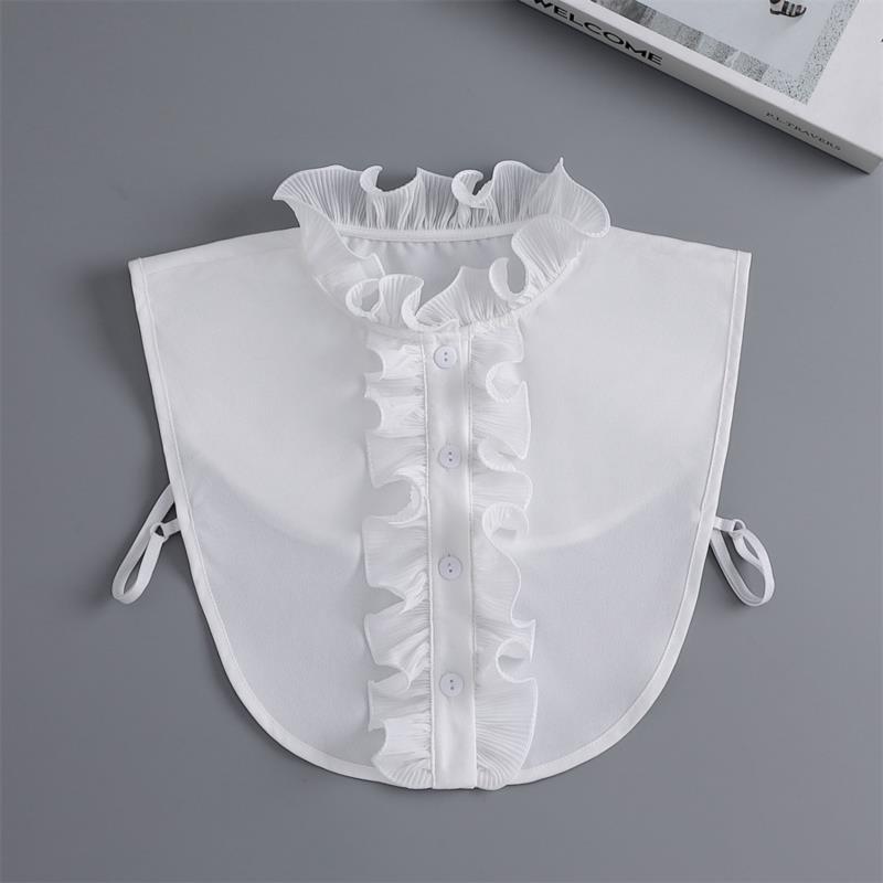 New Fake Victorian Stand Up Collar White Black Lace Collars Detachable For Women Blouse Lapel Shirt False Collar Woman