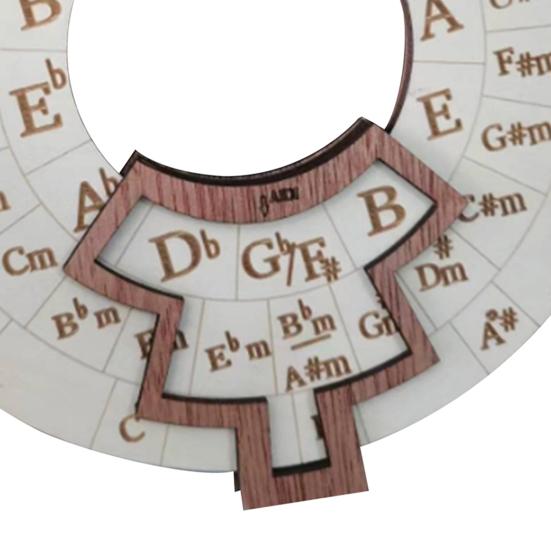 Деревянный инструмент для мелодий Портативный музыкальный инструмент Колесо аккордов Круг квинт Музыка колеса аккордов