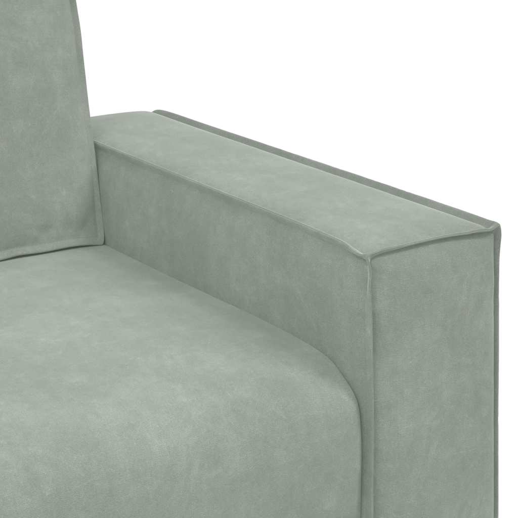 2 Seater Sofa Light Grey 160 x 78 x 84 cm Velvet