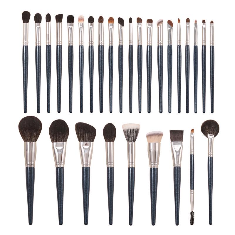Makeup Artist Approved 29-Piece Professional Brush Set - Includes Eyeshadow, Blush, and Foundation Brushes with Natural Animal Hair