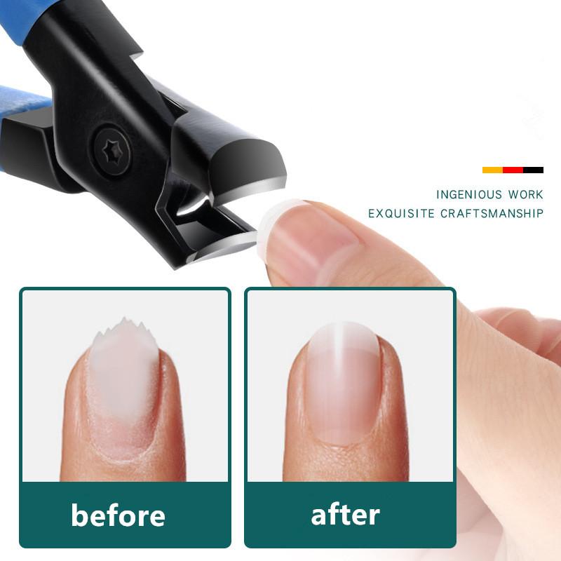 Большие ножницы для ногтей с защитой от брызг, толстые, жесткие, бронированные, из нержавеющей стали, кусачки для ногтей с большим отверстием, бытовые кусачки для одиночных ногтей