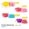 24-Cavity Silicone Muffin Pan Set, Axroad Mall, Nonstick Baking Cups, Oven Safe -30°C to +230°C, Easy Release Reusable Multicolor