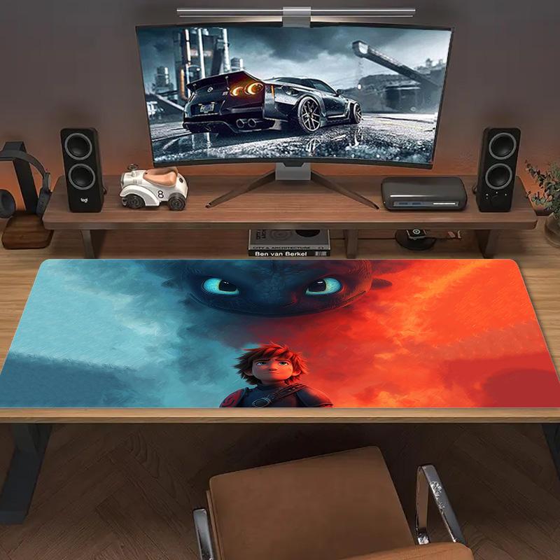 How to Train Your Dragon2 Print Cushion Non-slip Laptop Tablet Big Mousepad XXL Mat Mini PC Playmat With Lock edge