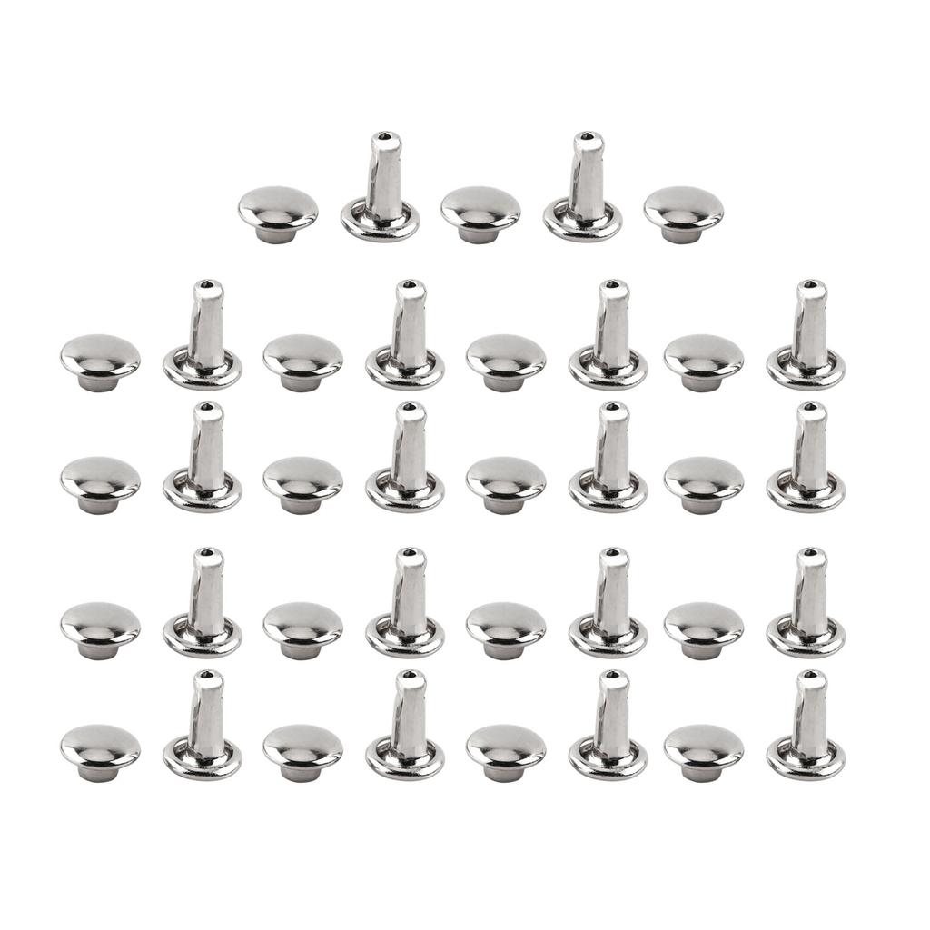 100шт заклепки с двойной крышкой трубчатые металлические кожаные ремесленные ремонтные шпильки украшения