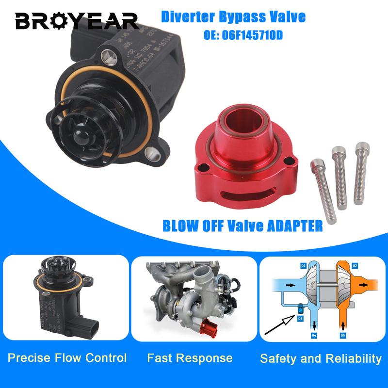 NEW Adapter For A3 A4 TT VW CC Eos GTI Jetta Passat Tiguan Beetle 2.0L 06H145710D Turbocharger Diverter Bypass blow off Valve