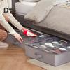 Under-Bed Shoes Storage Organizer Large Capacity Multiple Compartments Foldable Design Shoes Container Storage Box with Handle