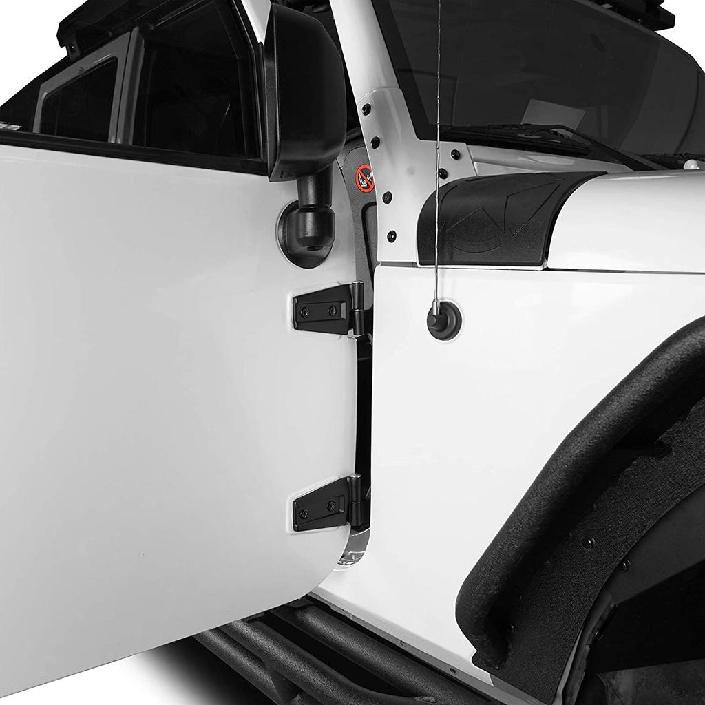Алюминиевый покрытый дверной шарнир для Jeep Wrangler JK JL JT 2007+ Road Steel Door Hinge Kit Not Door Hinge Cover Decor