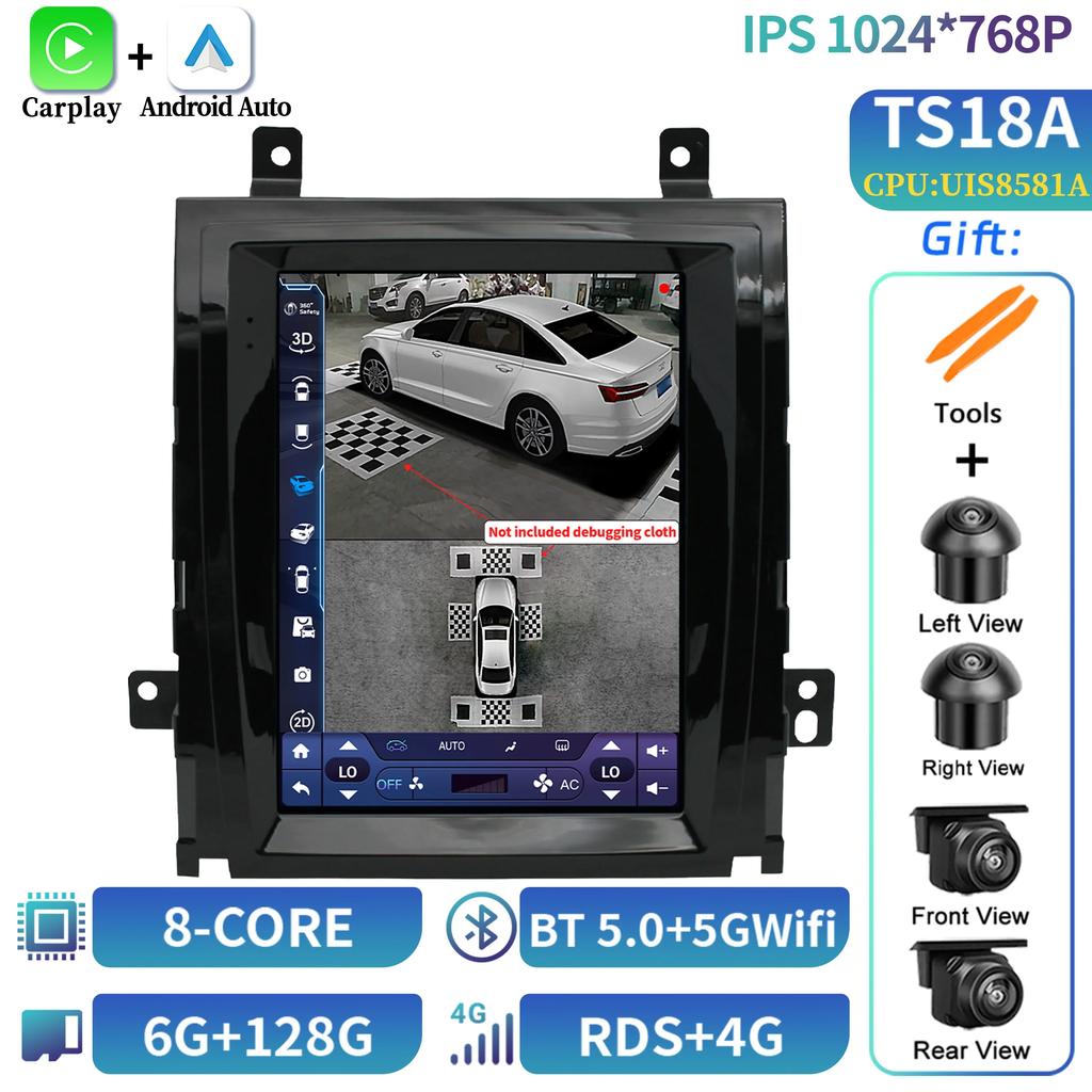 9.7“ For Cadillac Escalade GMT900 3 2006-2014 SLS 2007-2012 Car Radio Carplay Multimedia Player Bluetooth Intelligent Android 14