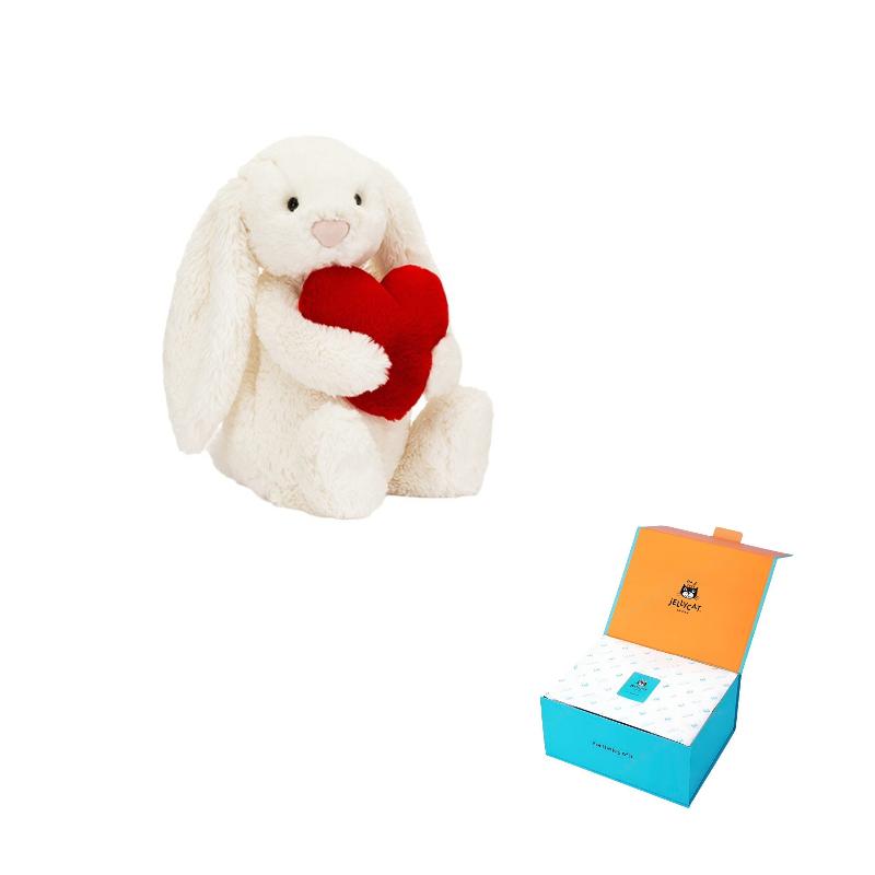 JELLYCAT День святого Валентина Заяц Бонни Красное Сердце Кукла Плюшевая Кукла Высота 18/31 см