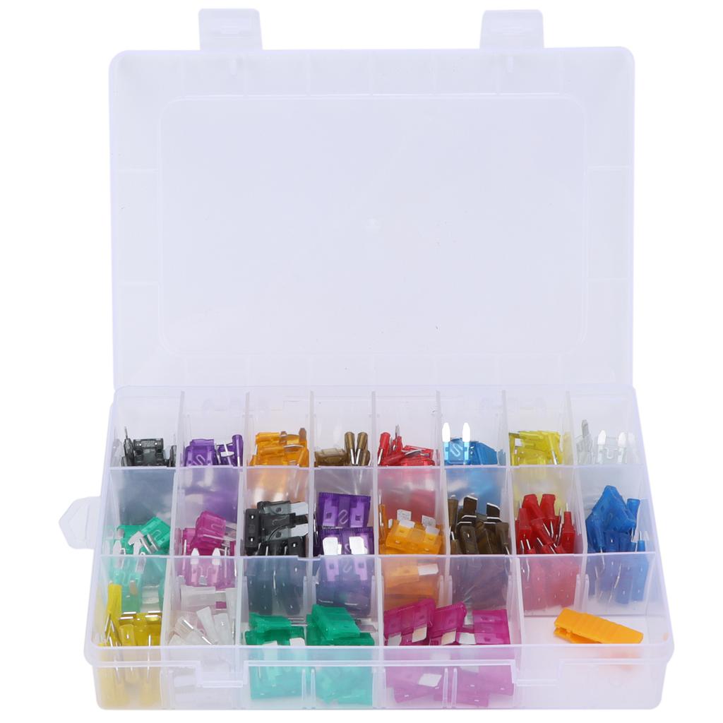 220pcs Blade Fuse Assortment Small Medium Size 2 3 5  7.5 10 15 20 25 30 35AMP for Car Trucks ATVs
