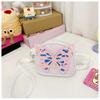 Decoration Bow Sparkling Solid Color Children Shoulder Bag For Daily Use