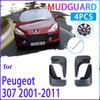 4 PCS Car Mud Flaps for Peugeot 307 307sw 2001~2011 2003 2005 2006 2008 Mudguard Splash Guards Fender Mudflaps Auto