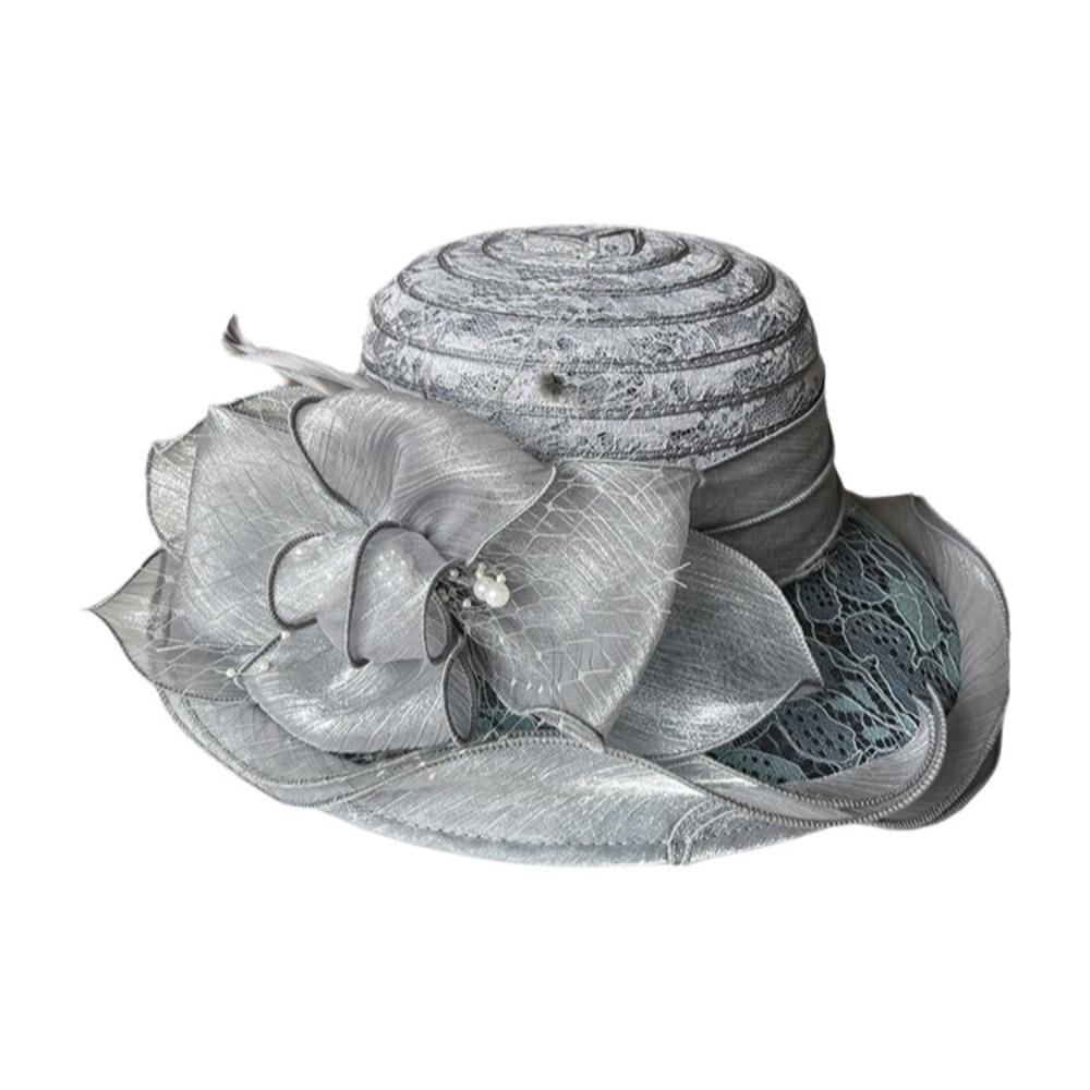 Breathable Sun Cap Wide Brim Millinery Church Hat Fashion Accessory Bucket Hats Outdoor Travel