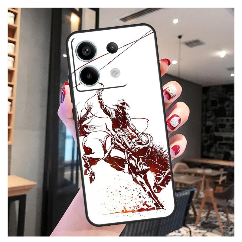 Extreme Sport Rodeo Cowboy Lasso Case For Xiaomi Redmi Note 11 9 10 12 13 Pro Plus 12S 11S 10S 9S Redmi 12 10C 12C 13C Cover