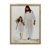 Together Journey With Jesus Together Journey With Jesus, 70X100 Cm, Dark Brown Wooden Frame, 230 Gsm Matte Paper
