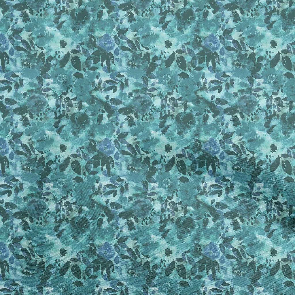 oneOone Cotton Poplin Brown Fabric Abstract Floral Craft Projects Decor Fabric Printed By The Yard 42 Inch