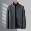 Мужская куртка со стойкой воротником, короткая, осенне-зимняя, деловая, повседневная, для папы среднего возраста, шерстяная куртка
