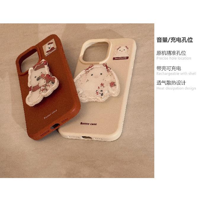 Мультяшное животное подставка-качалка чехол для iPhone 16 16 Apple 17 Pro Max силиконовый 14 совместимый 13 мягкий