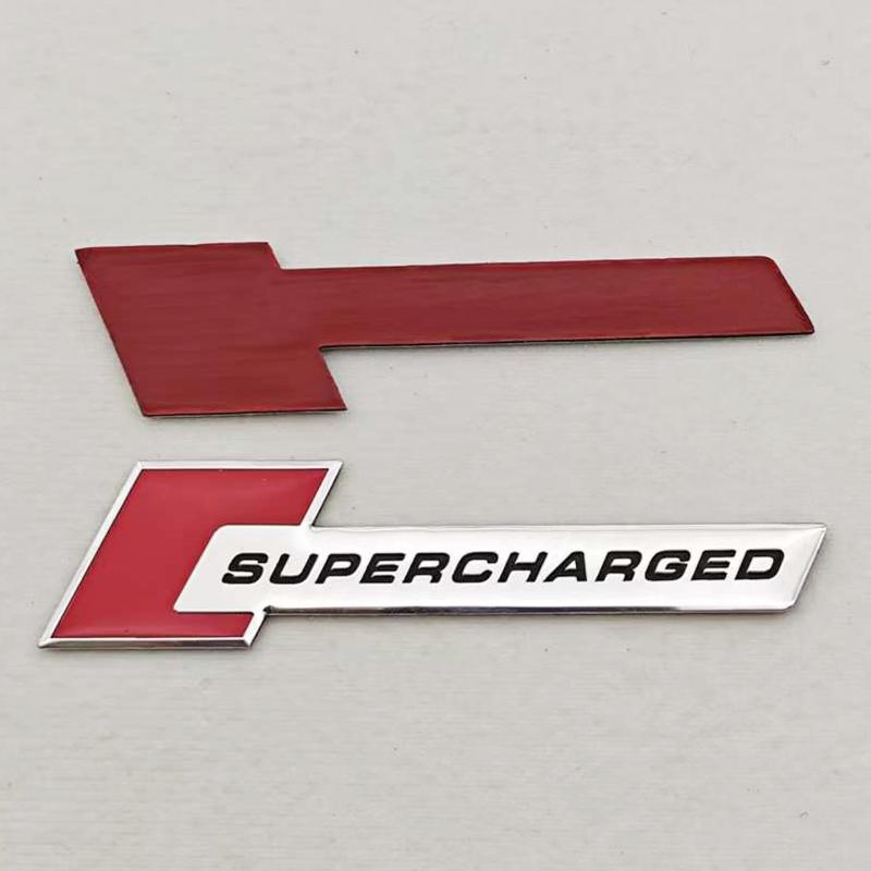 2026 3D Aluminum Car Letters Supercharged Logo Car Rear Trunk Fender Emblem Badge Stickers Decals For AQ4 A Series Q S SQ RS Series
