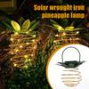 2Pcs Solar Light Pineapple Shape Outdoor Hanging Lanterns 60LED Energy Saving