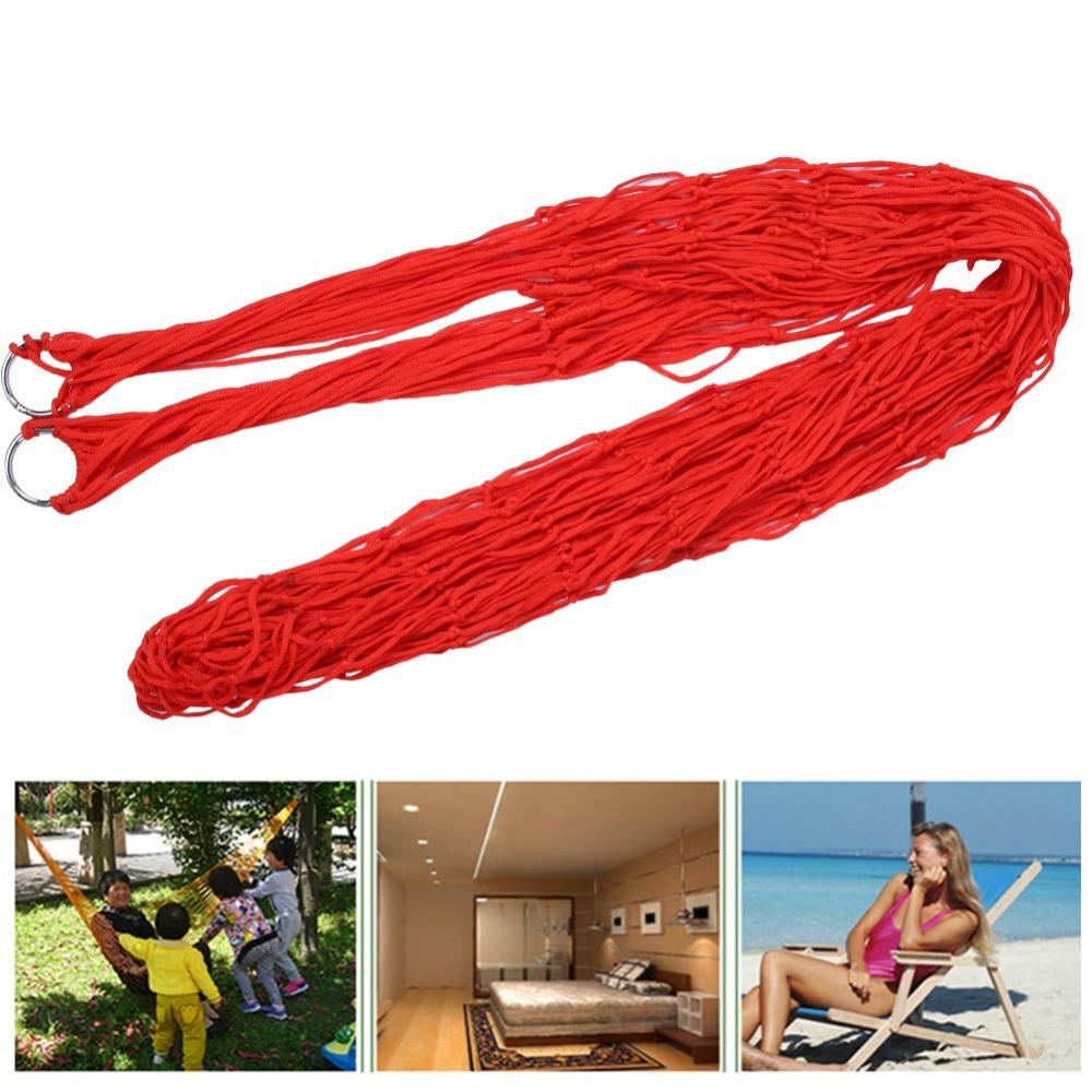 Smooth Net Nylon Mesh Hammock Strong Load-Bearing Capacity Sleeping Net Bed Camping