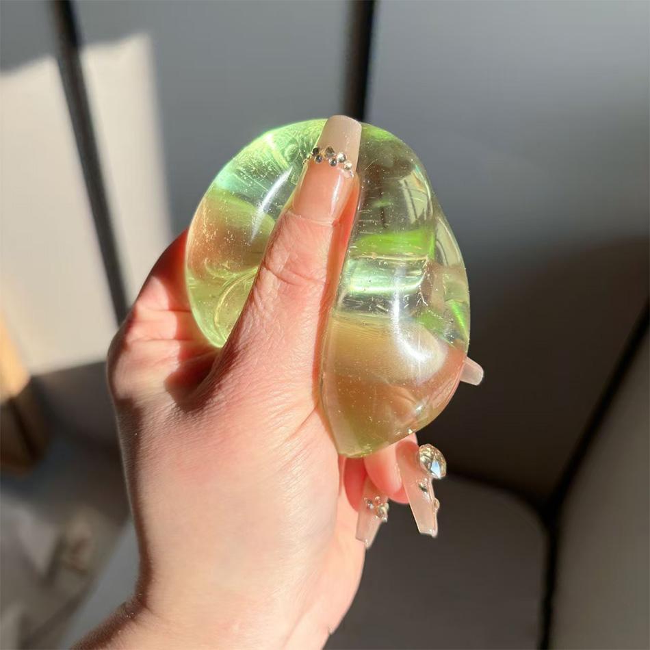 Squishy Toys Blue Maltose Anti Stress Sensory Fidgets Toy Soft Simulated Transparent Blue Maltose Slow-Rebound Decompression Toy
