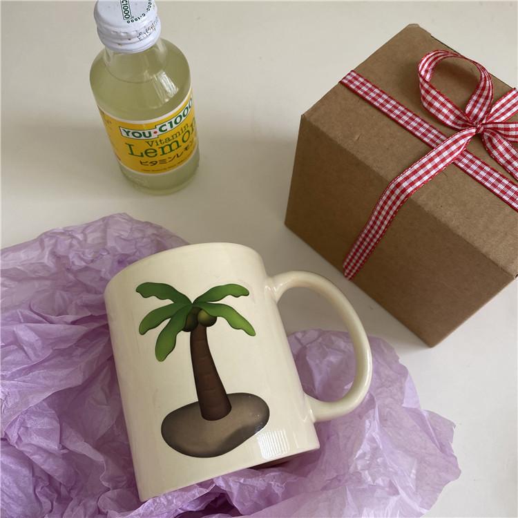 Креативные чашки с кокосовой пальмой и принтом для кофе, чая, воды, молока, кружки, чашка для костра, посуда для напитков, кружка для отдыха и пешего туризма