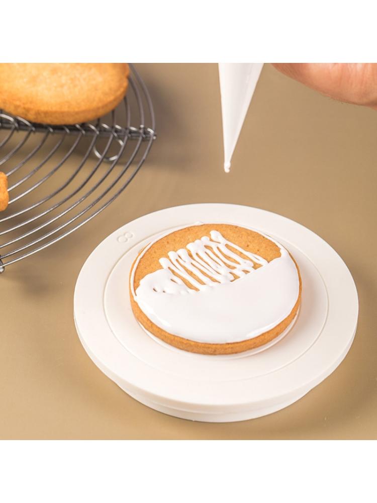Вращающаяся подставка для украшения торта, нескользящая подставка для украшения печенья, поворотный стол, инструмент для выпечки, простой в управлении, простой в использовании инструмент для выпечки