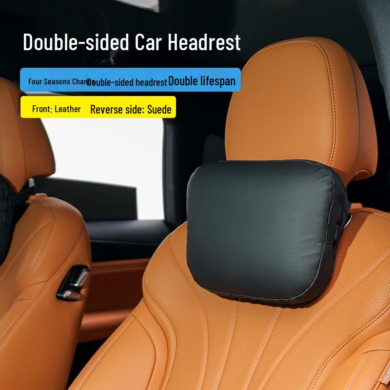 Reversible Dual-Use Memory Foam Neck Pillow for Tesla, Mercedes-Benz, BMW, Li Auto, and XPeng