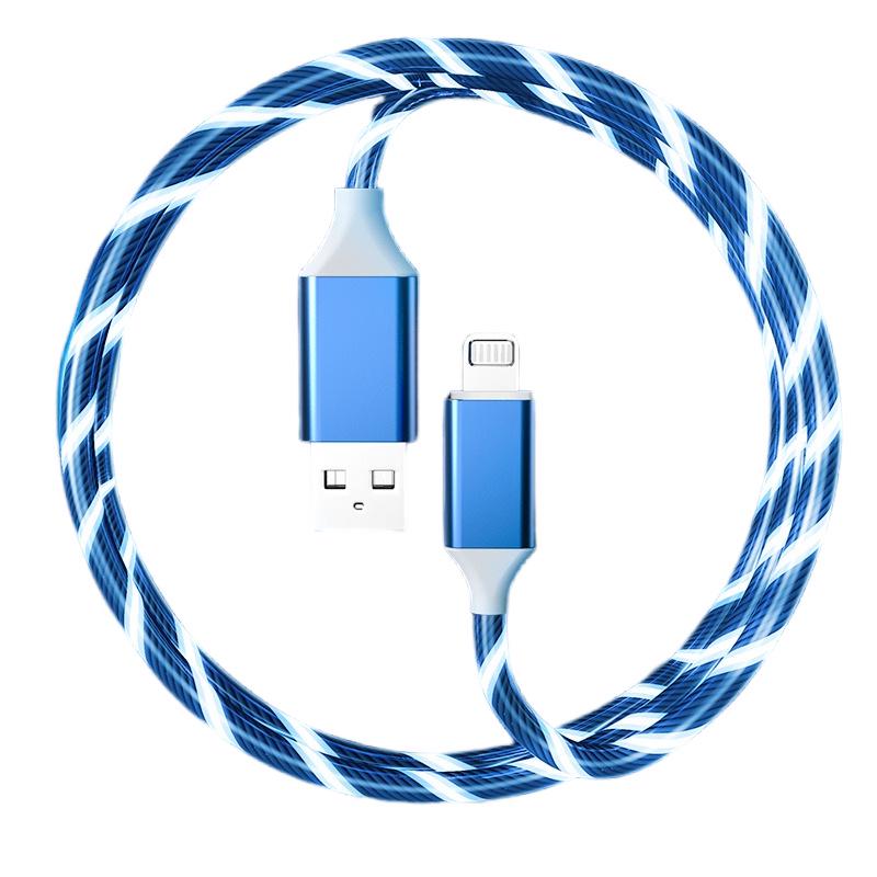 Светящийся кабель для зарядки Streamer для Apple, Android, Type-C, Huawei — красочный и светящийся для автомобиля.