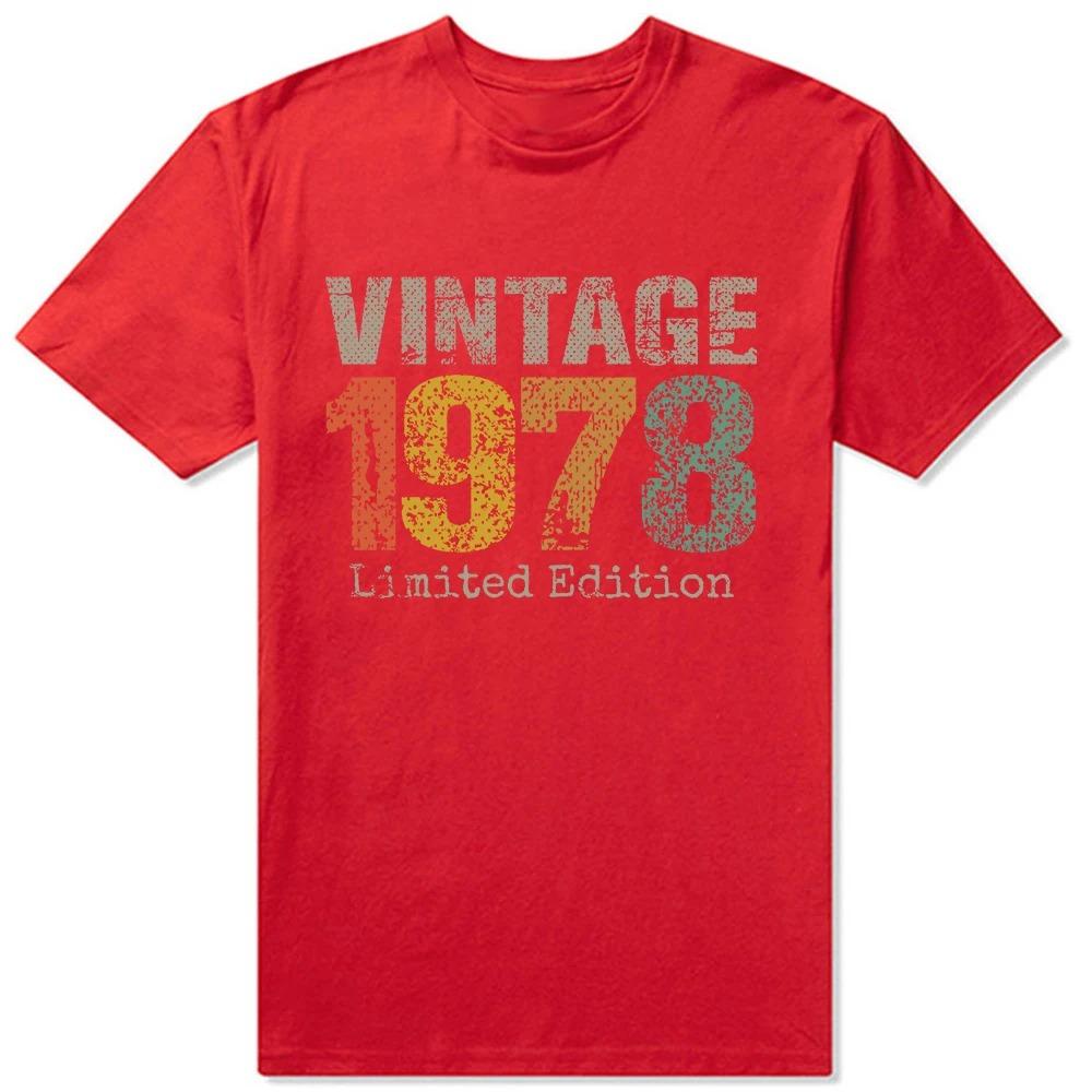 Original Vintage 1978 Retro Est 1978 Edition T Shirts Summer Graphic Cotton Streetwear Short Sleeve Birthday Gifts T-shirt